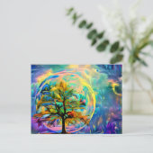 Moon Tree Meadow PERSONALISIERT Notecard OWN ART Postkarte (Stehend Vorderseite)