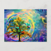 Moon Tree Meadow PERSONALISIERT Notecard OWN ART Postkarte (Vorderseite)