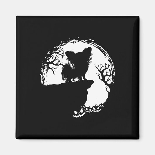 Moon Tree Pumpkin Mountain Unglaublich Papillion D Magnet (Vorne)