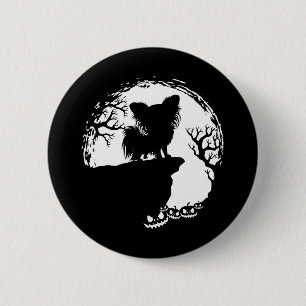 Moon Tree Pumpkin Mountain Unglaubliche Papillion  Button