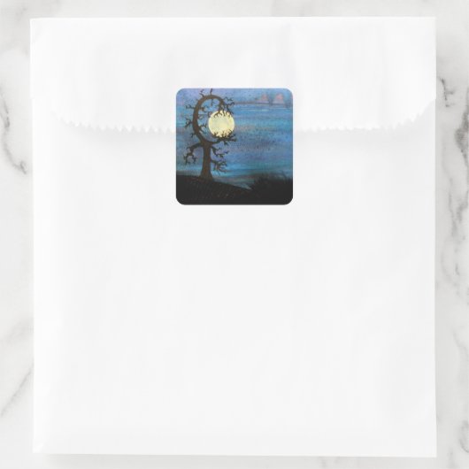 Moon Tree Sticker (Tasche)