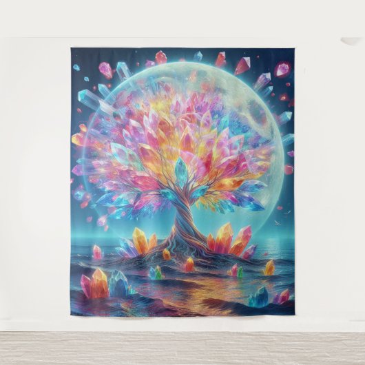 Moon Tree Wandteppich (Vorderseite)