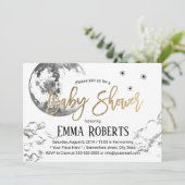 Moon & Twinkle Twinkle Little Stars Kinderdusche Einladung (Stehend Vorderseite)