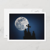 Moon über Cusco Cathederal, Peru. Postkarte (Vorne/Hinten)