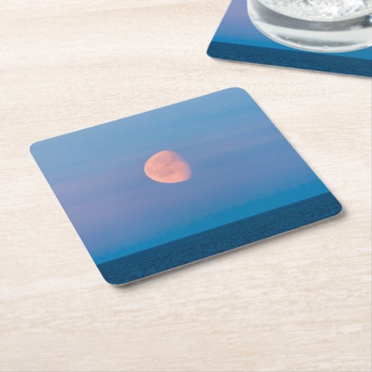 Moon über dem Beringmeer | Russland Fernost Rechteckiger Pappuntersetzer (angewinkelt)