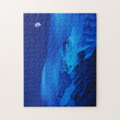 Moon über dem Mt. Everest Tibet, China Puzzle (Vertikal)