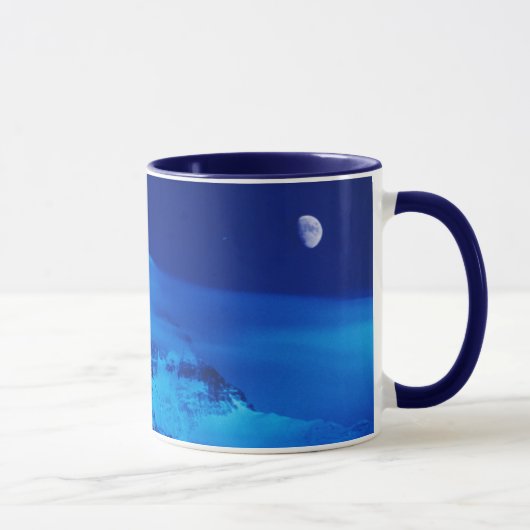 Moon über dem Mt. Everest Tibet, China Tasse (Rechts)