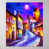 Moon über dem Schlossmaler Poster (Vorne)