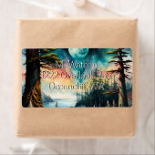 Moon über einer Ocean Bay-Adresse (Insitu)