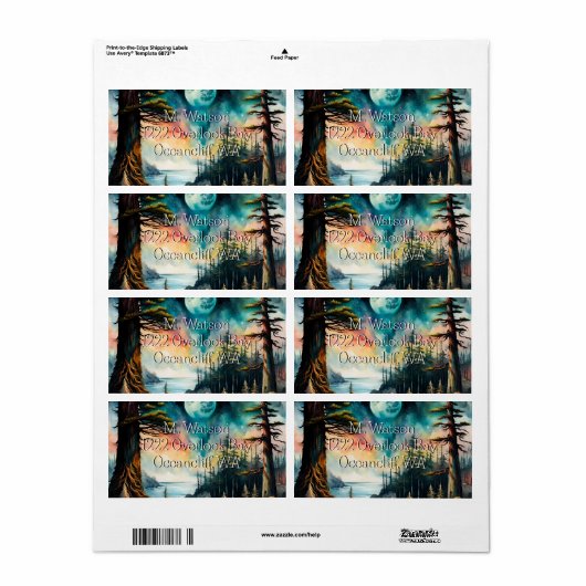 Moon über einer Ocean Bay-Adresse (Vorne)