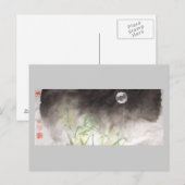 Moon über Gras Postkarte (Vorne/Hinten)