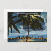 Moon über Miami Florida Postkarte (Vorne/Hinten)