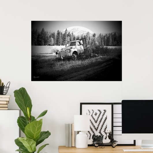 Moon über Rost Poster (Heimbüro)