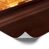 Moon über San Francisco am unklaren Dezember Poster (Ecke)