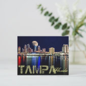 MOON ÜBER TAMPA BAY ! POSTKARTE (Stehend Vorderseite)