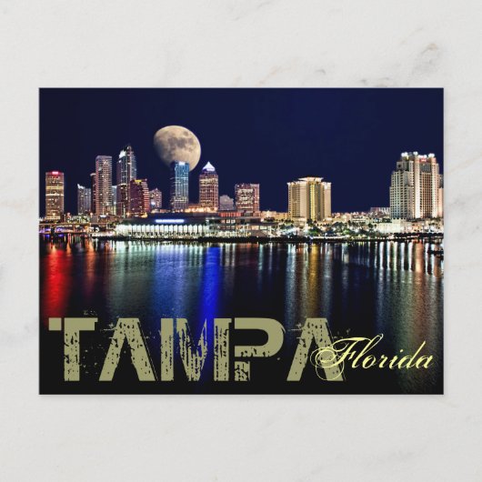 MOON ÜBER TAMPA BAY ! POSTKARTE (Vorderseite)