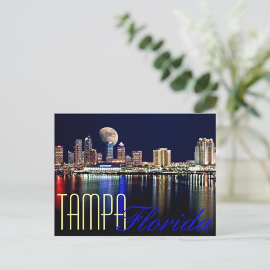 MOON ÜBER TAMPA BAY ! POSTKARTE (Stehend Vorderseite)