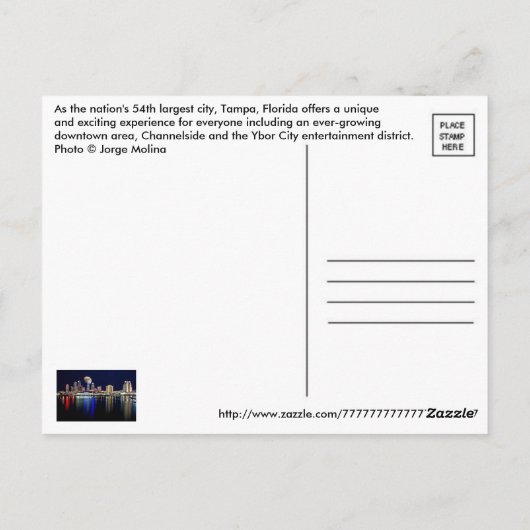 MOON ÜBER TAMPA BAY ! POSTKARTE (Rückseite)