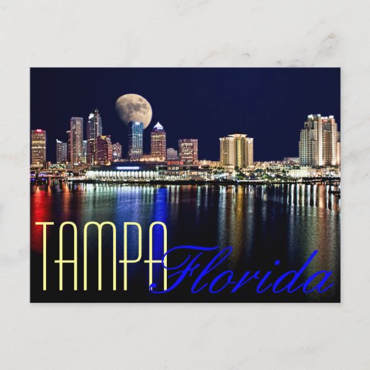 MOON ÜBER TAMPA BAY ! POSTKARTE (Vorderseite)