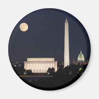 Moon über Washington DC Magnet