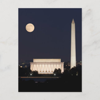 Moon über Washington DC Postkarte