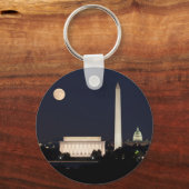 Moon über Washington DC Schlüsselanhänger (Vorderseite)