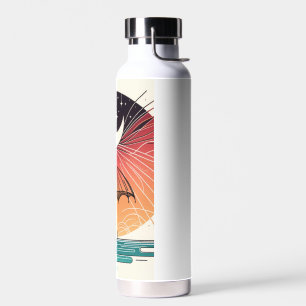 Moon & Umbrella Surreal Boho Line Trinkflasche