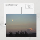Moon und Berg Ranier auf Postkarte (Vorne/Hinten)