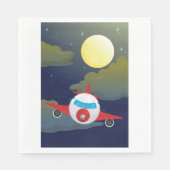 Moon und Flugzeug Napkins Serviette (Vorderseite)