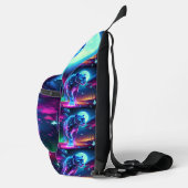 Moon und Panther Holographic Neon farbenfroh | Crossbody Bag (Rechts)