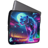 Moon und Panther Holographic Neon farbenfroh | Laptopschutzhülle (Vorne Rechts)