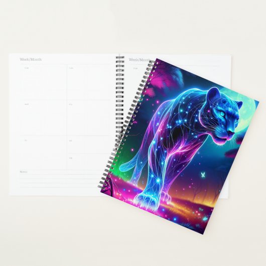 Moon und Panther Holographic Neon farbenfroh | Planer (Anzeige)
