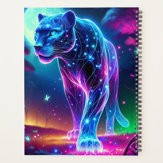 Moon und Panther Holographic Neon farbenfroh | Planer (Rückseite)