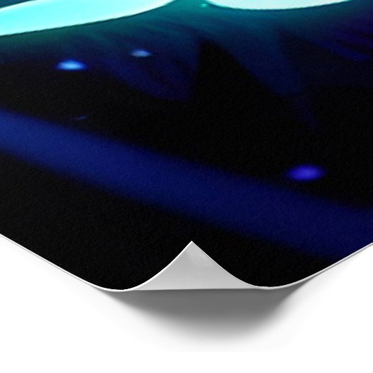 Moon und Panther Holographic Neon farbenfroh | Poster (Ecke)