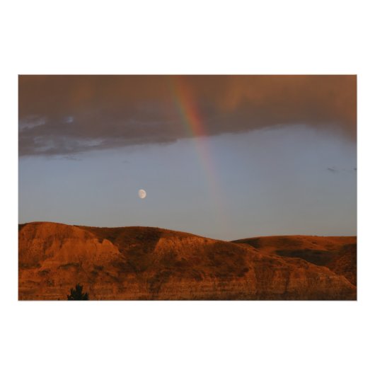 Moon und Regenbogen zusammen Fotodruck (Vorne)