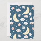 Moon und Star Baby Dusche Einladung Blue (Rückseite)