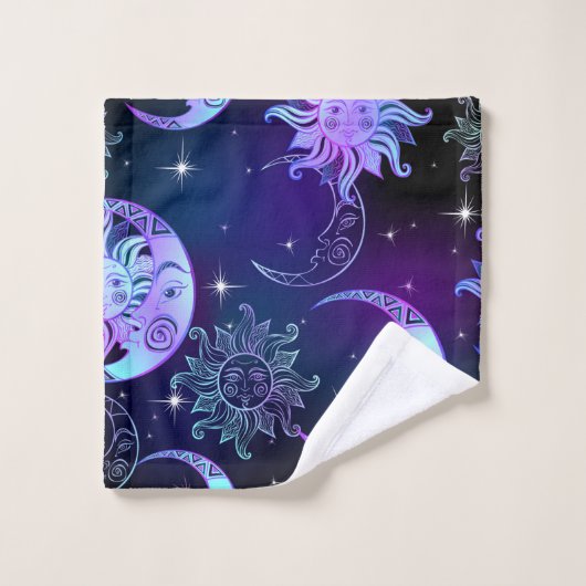 Moon und Star Badhandtuch Set (Waschlappen)