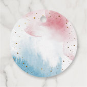 Moon und Star Gender Reveal Geschenkanhänger (Rückseite)