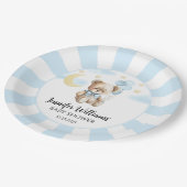 Moon und Stars Teddy Bären Baby Dusche Papier Tell Pappteller (Schrägansicht)