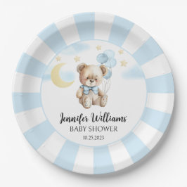 Moon und Stars Teddy Bären Baby Dusche Papier Tell Pappteller