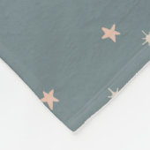Moon und Sterne - blau Fleecedecke (Ecke)
