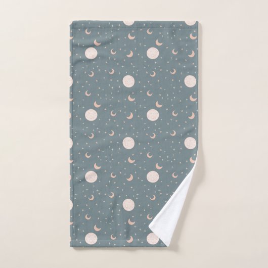 Moon und Sterne - blau Handtuch (Handtuch)