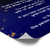 Moon und Sterne Thema sie sagen nicht Baby Poster (Ecke)