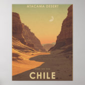 Moon Valley Magic – Vintage Atacama-Wüste Poster (Vorne)