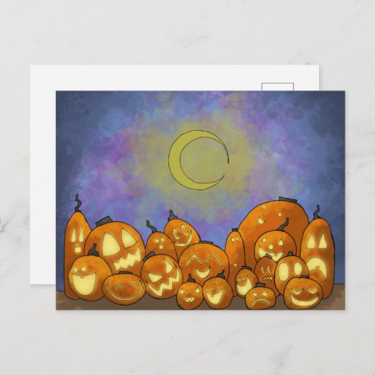 Moon View Party Postkarte (Vorne/Hinten)