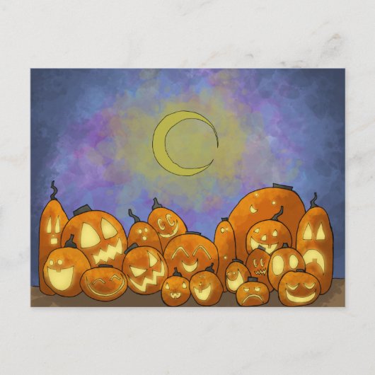 Moon View Party Postkarte (Vorderseite)