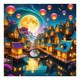 Moon Village Fotodruck