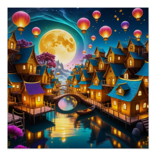 Moon Village Poster (Vorderseite)