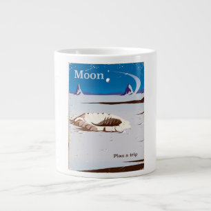 Moon - Vintages Reiseplakat Sci-fi Jumbo-Tasse
