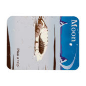 Moon - Vintages Reiseplakat Sci-fi Magnet (Horizontal)